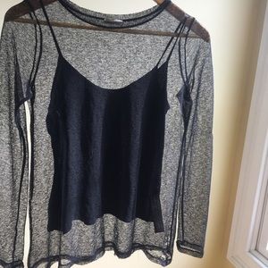Zara M Camisole and Sheer blouse